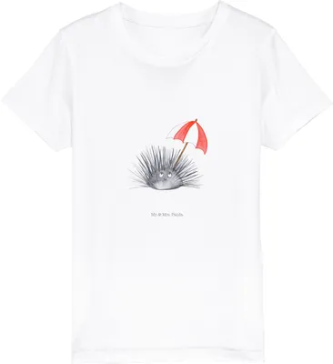Produktbild von Mr. & Mrs. Panda Kleinkinder T-Shirt Seeigel 7-8 Jahre (122/128) - Weiß - Geschenk, Baumwoll Kinder, Lebe, Meer, Teenager, Öko, Leben, Achtsamkeit, Kindershirt