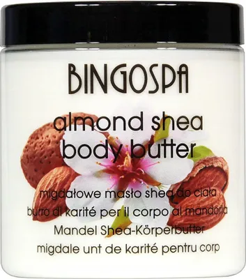 Image de BingoSpa Beurre corporel au karité et aux amandes, 250g