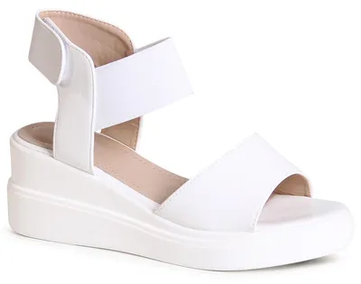 Produktbild von topschuhe24 2797 Damen Keilabsatz Sandalen Plateau Sandaletten, Farbe:Weiß, Größe:38 EU