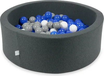 Produktbild von Trockengraphitpool 90x30 mit 200 Bällen: blau, weiß, grau