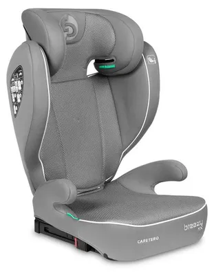 Caretero Breezy Fix i-Size Kindersitz 2-in-1, Grau, 100–150 cm, ISOFIX