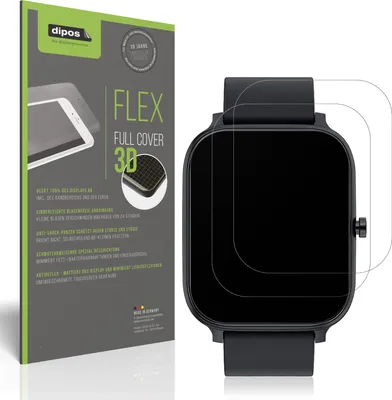 Produktbild von 2x Full Cover Schutzfolie matt für Torjalph Smartwatch 1.69 Zoll Panzerfolie Anti-Shock