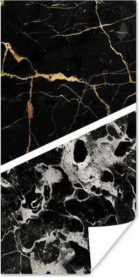 Produktbild von MuchoWow® Poster Marmor - Gold - Luxus 40x80 cm - Dekoration