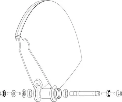 Produktbild von Mavic Hintere Comete-raupenkette Mit Stellmutter Und Gabelstützen Schwarz Schwarz One Size