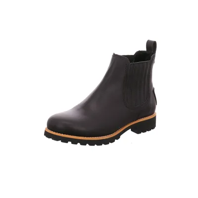 A single black boot is shown against a white background.
