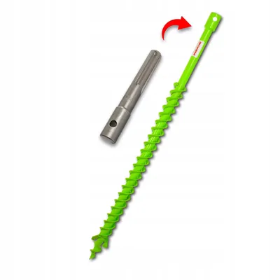 Obrázek produktu pro WERHE Půdní vrták 40 mm H s dvojitou spirálou + adaptér SDS Max – sada pro vrtání otvorů pro sloupky a základy