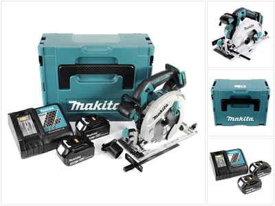 Produktbild von Makita DHS 680 RFJ Akku Handkreissäge 18 V 165 mm Brushless + 2x Akku 3,0 Ah + Ladegerät + Makpac