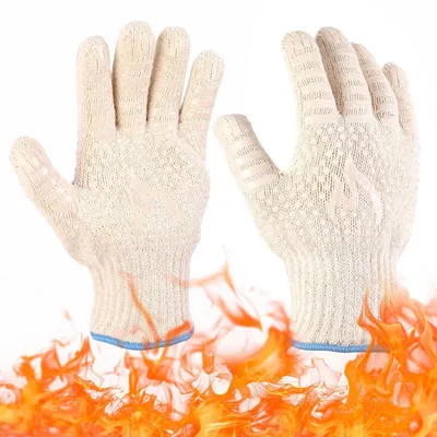 Immagine prodotto di Guanti da forno resistenti al calore con silicone antiscivolo, ideali per la cucina e il barbecue