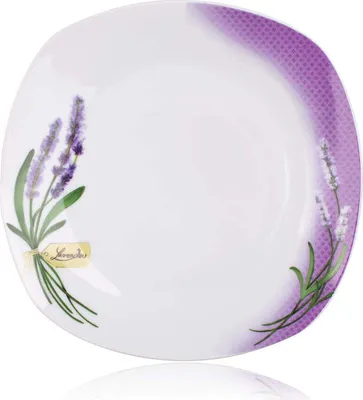 Produktbild von 18-teiliges Porzellan Tellerset Lavendel Ø 27 cm Mikrowellengeeignet