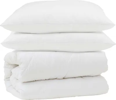 Produktbild von vidaXL Bettwäsche-Set mit Kissen 3 Stk. Weiß Mikrofaser