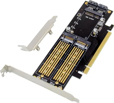 Immagine prodotto di InLine PCIe Karte x16 zu 2x M.2 1x mSATA (76660T)