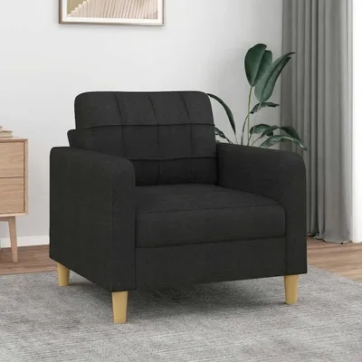 Produktbild von Schwarzer Sofasessel aus Stoff, 60 cm, Möbel, Sofas, 14.2 kg
