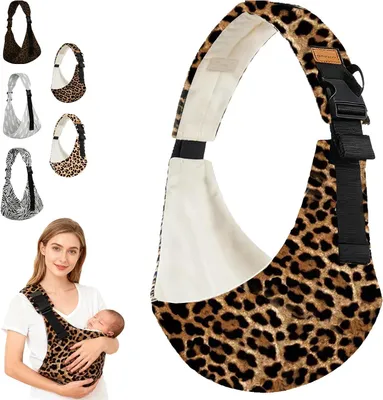 Produktbild von Babytrage - Kindertrage - Bequemes Tragen - Verstellbare Schultergurte - Bis 20 kg - Leopardenmuster