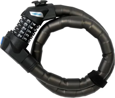 Image de Antivol pour vélo avec code, éclairé, Fischer, 90 cm, 24 mm