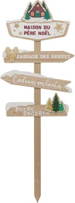 Produktbild von Schild Haus Weihnachtsmann aus Holz 120cm