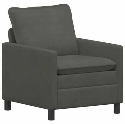 Image de Canapé vidaXL gris foncé 76 x 81 x 87,5 cm en tissu
