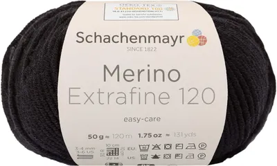 Produktbild von Schachenmayr Merino Extrafine 120, 50g Black Handstrickgarne