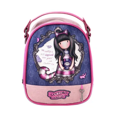 Produktbild von Rucksack Gorjuss Cheshire cat Rosa Mini Lila (18,8 x 22 x 10,2 cm)
