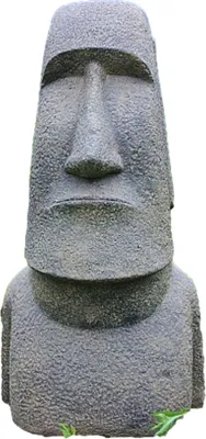Produktbild von Schöne Osterinsel aus Steinguss perfekt für den Garten die Terrasse oder den Vorgarten ist Frostfest Witterungsbeständig und Neu 60cm H, APL-Moai-060af