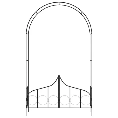 Immagine prodotto di Arco da Giardino con Porta Nero 138x40x238 cm in Ferro
