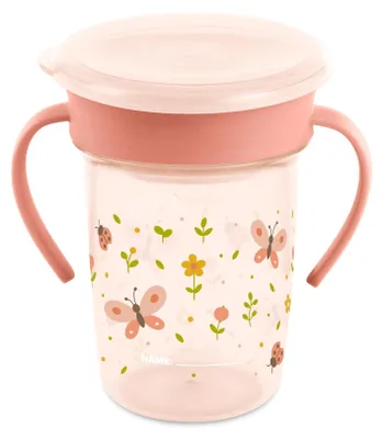 Produktbild von Miniland Sippy 360 Butterfly Glas Rosa  Rosa One Size