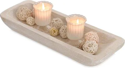 Immagine prodotto di Vassoio decorativo in legno allungato per il soggiorno