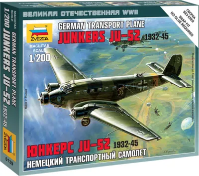 Obrázek produktu pro Zvezda 1:200 WWII Ju-52 Transport Flugzeug