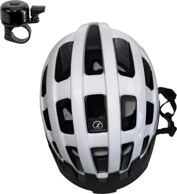 Image de Casque de vélo Lazer Compact Blanc Taille : 54-61 cm, sonnette incluse
