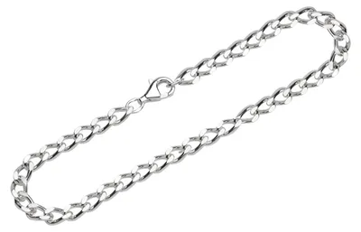 Produktbild von NKlaus Damenarmband, 925 Silber, diamantierte Langpanzerkette, 22cm