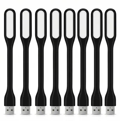 Image de Lot de 8 mini lampes USB, avec angle réglable, idéal pour les déplacements