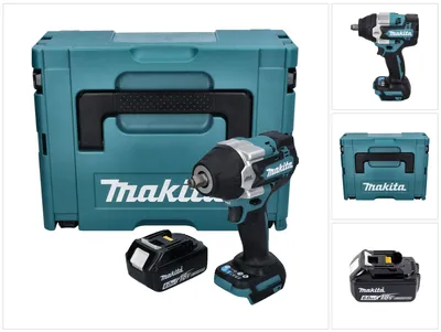 Immagine prodotto di Avvitatore a impulsi a batteria Makita DTW 700 G1J 18 V 700 Nm 1/2" XPT Brushless + 1x batteria ricaricabile 6,0 Ah + Makpac - senza caricabatterie