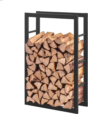 Produktbild von Brennholzregal Kaminholzablage 100x60x25cm Feuerholzregal Kaminholzständer Stapelhilfe Metall Lagerregal Holzlager TOP MULTI