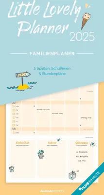 Produktbild von Little Lovely Planner 2025 Familienplaner - Familien-Timer - Termin-Planer - Kinder-Kalender - Familien-Kalender - 22x45