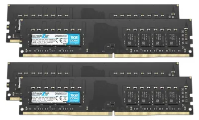 Produktbild von BRAINZAP 64GB DDR4 RAM DIMM PC4-2666V 2Rx8 2666 MHz 1.2V CL19 Computer PC Arbeitsspeicher (4x 16GB)