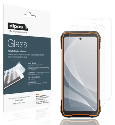 Produktbild von 2x Schutzfolie für Blackview Xplore X1 Pro matt - Anti-Shock 9H Folie dipos Glass Kunststoffglas