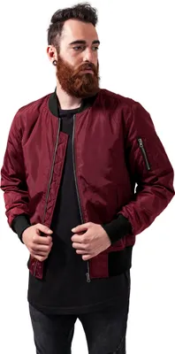 Produktbild von Urban Classics Bomber Jacke 2-Tone Bomber Jacket Burgundy/Black-4XL