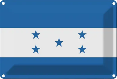 Produktbild von vianmo Blechschild 12x18 cm Honduras Flagge Fahne Wappen