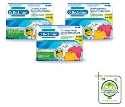 Produktbild von 3 x Dr. Beckmann Fleckenteufel Gallseife mit Aloe Vera, 100 g - Großpackung - 3 Stücke
