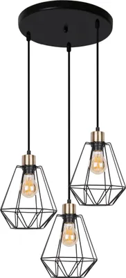 Obrázok produktu pre Závesné industriálne svietidlo PRIMO 7 - 3xE27, 60W, patina / čierne