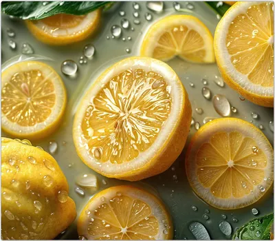 Produktbild von Spritzschutz Herdabdeckplatte Schneidebrett aus Glas Zitronenfrische 1-Teilig (60x52cm)