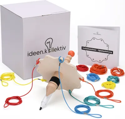 Zdjęcie produktu dla ideen.kollektiv Spinning top drawer Budowanie zespołu Gra kooperacyjna Gra edukacyjna Gra grupowa Strippenzieher Interakcja Gra rysunkowa