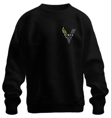 Produktbild von Wikinger Runen V Knotenmuster Nordisch Keltisch Mythologie Sweatshirt Pullover, Schwarz, XXL