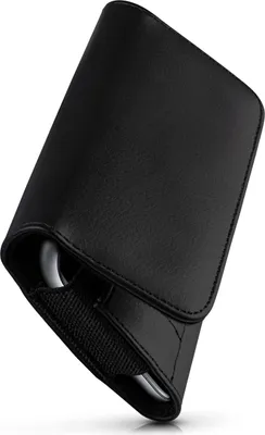 Produktbild von moex® Handy Quertasche kompatibel mit Realme 7 - Hülle mit Gürtelclip, Schwarz