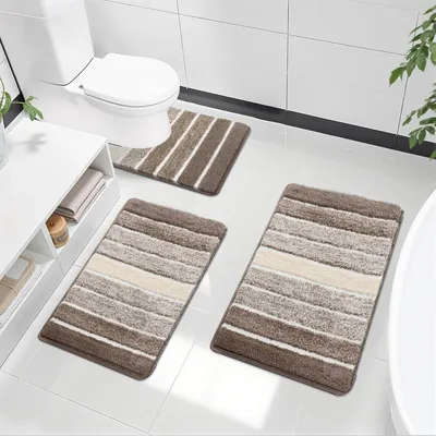 Obrázek produktu pro Omgoods – Sada tří absorbujících rohoží do koupelny s protiskluzovou úpravou