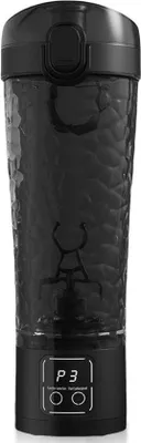 Immagine prodotto di Shaker elettrico da 600 ml, 3 velocità, con bicchiere auto-rotante per proteine, integratori, cacao e caffè.