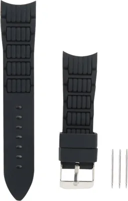 Obrázek produktu pro 20 mm silikonový řemínek s kolíčkovou sponou, náhradní díl, příslušenství, černý