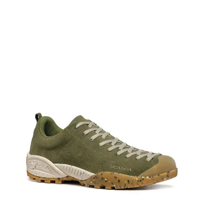 Mojito Planet Suede von Scarpa; grüne Damen-Lifestyle-Schuhe mit Schnürung und gummierter Sohle.