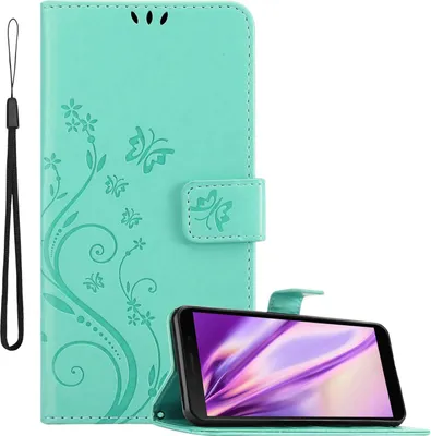Obrázek produktu pro Cadorabo Case for Honor 9S / Huawei Y5P Protective Cover in Turquoise Ochranné pouzdro na mobilní telefon Kryt pouzdro Flowers Flower