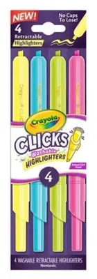 Obrázek produktu pro Sada 4 automatických, umyvatelných fixů a zvýrazňovačů – Crayola