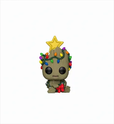 Produktbild von Funko - Pop! Bobble Vinyle Marvel: Holiday - Groot Figura Coleccionable, Multicolor (43333) FUNKO